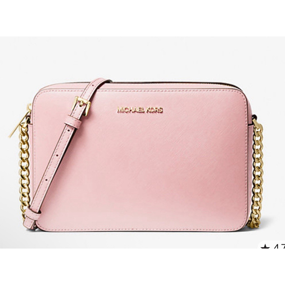 Michael Kors Jet Set Saffiano Leather Crossbody Pink - Picture 3 of 14